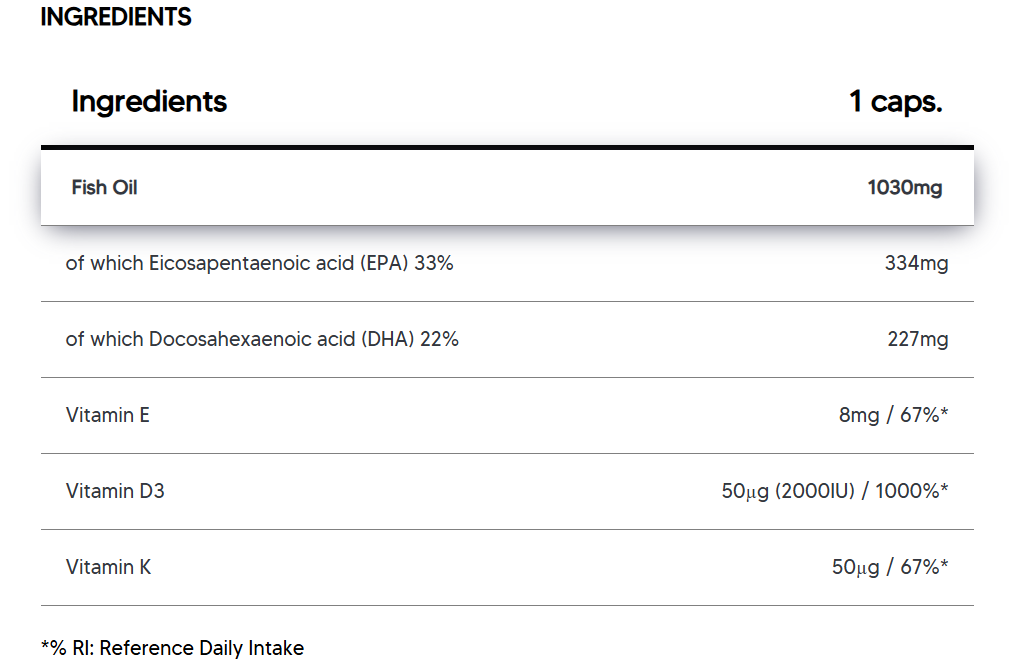Human Protect - Omega 3 + vit D3 + K2 + E - 60 caps