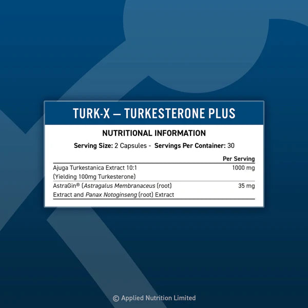 Applied Nutrition - Turk-X - Advance Turkestérone Plus - 60 gélules