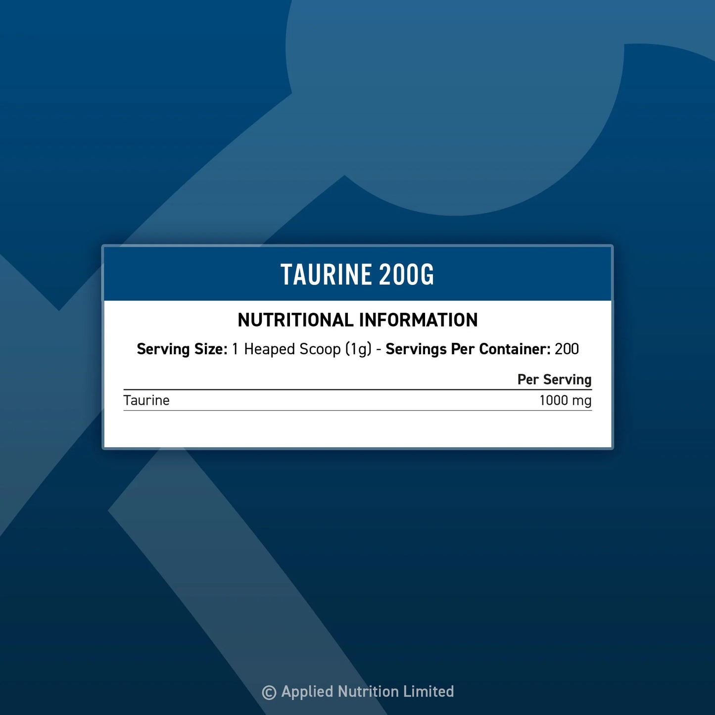 Applied Nutrition - Taurine - 200g