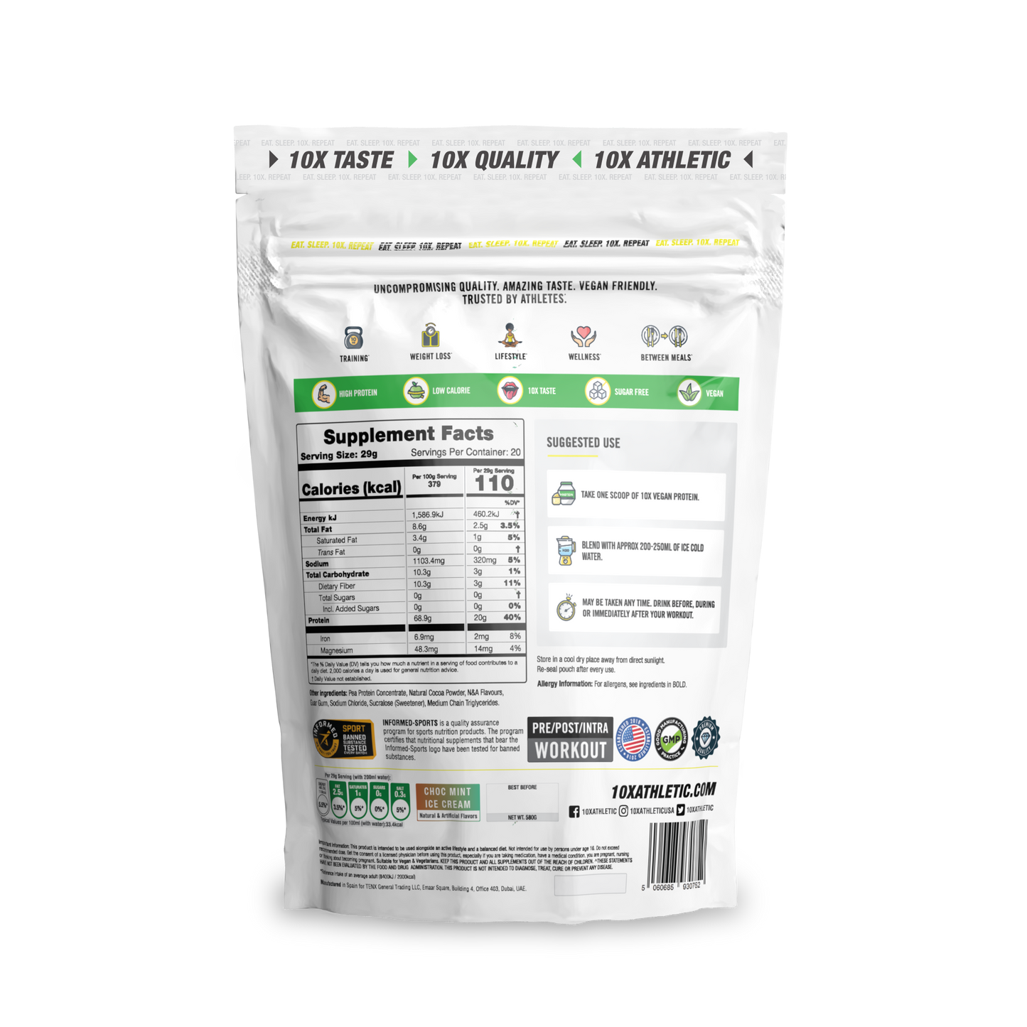 10X - Vegan Protein - 540G