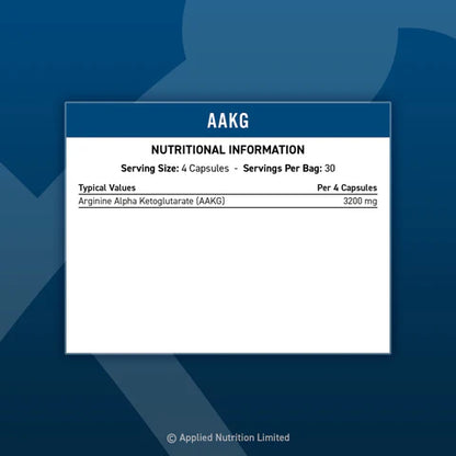 Applied Nutrition - AAKG - Arginine Alpha Ketoglutarate - 120 Caps