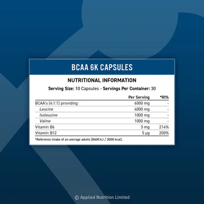 Applied Nutrition - BCAA 6K 4:1:1 - 300 Caps