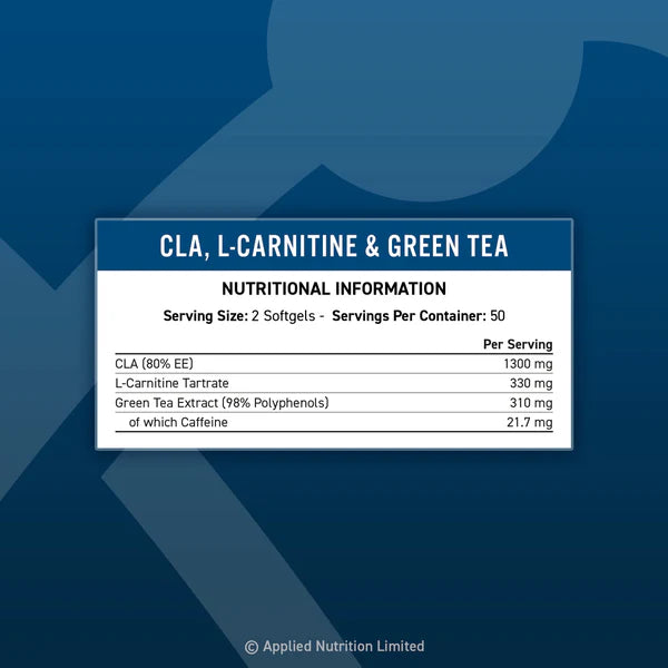 Applied Nutrition - CLA - L-Carnitine & Green Tea - 100 Softgels