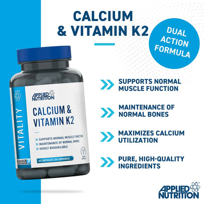 Applied Nutrition - Calcium & Vitamin K2 60 caps