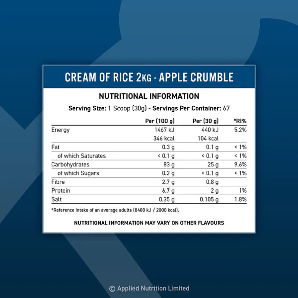 Applied Nutrition - Cream of Rice - 2000g