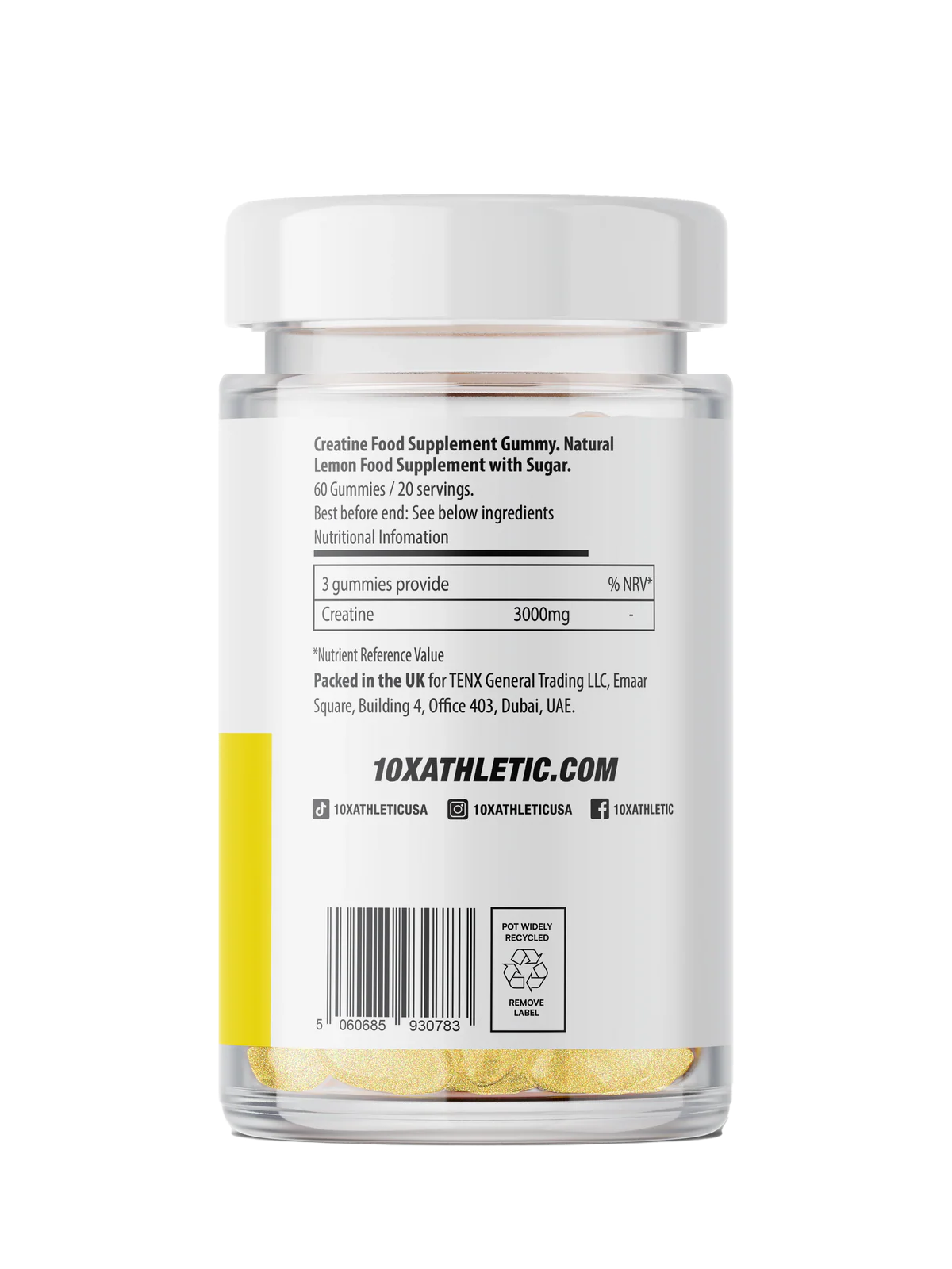 10X - Creatine gummies - Lemon flavour