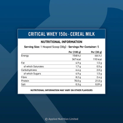 Applied Nutrition - Critical Whey Advanced Protein - 150g