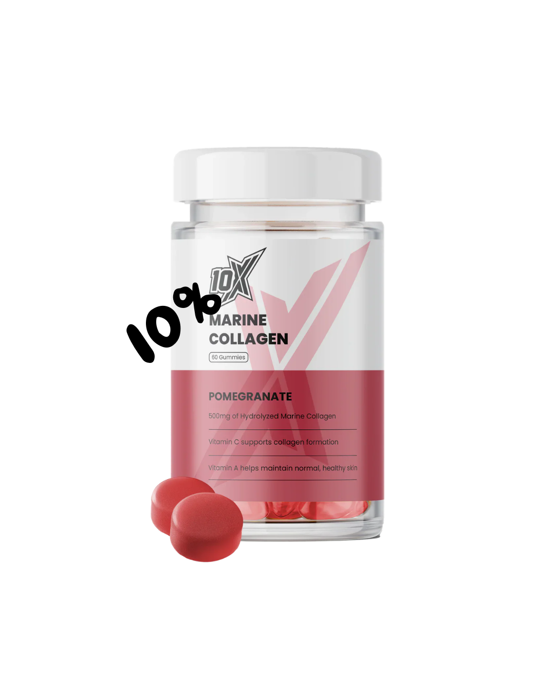 10X - Marine Collagen Gummies - 60 Gummies