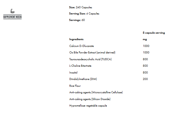 Supplement Needs Liver stack - 240 caps