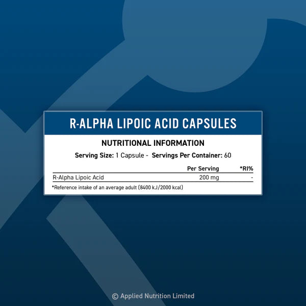 Applied Nutrition - R-ALA - R-Alpha Lipoic Acid - 60 caps
