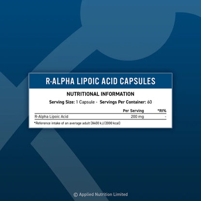 Applied Nutrition - R-ALA - R-Alpha Lipoic Acid - 60 caps