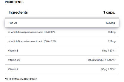 Human Protect - Omega 3 + vit D3 + K2 + E - 60 caps