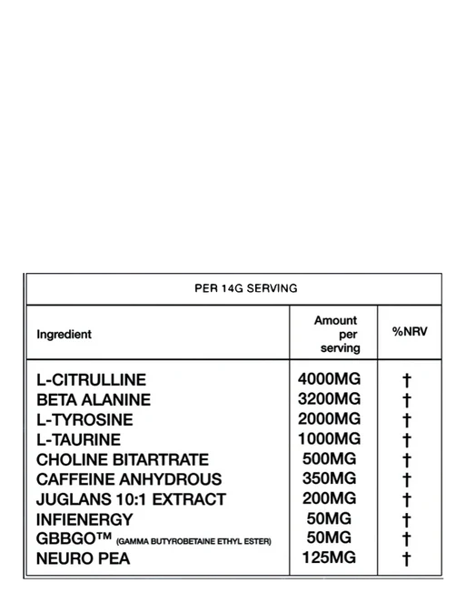 Top G supplements - Top P - preworkout