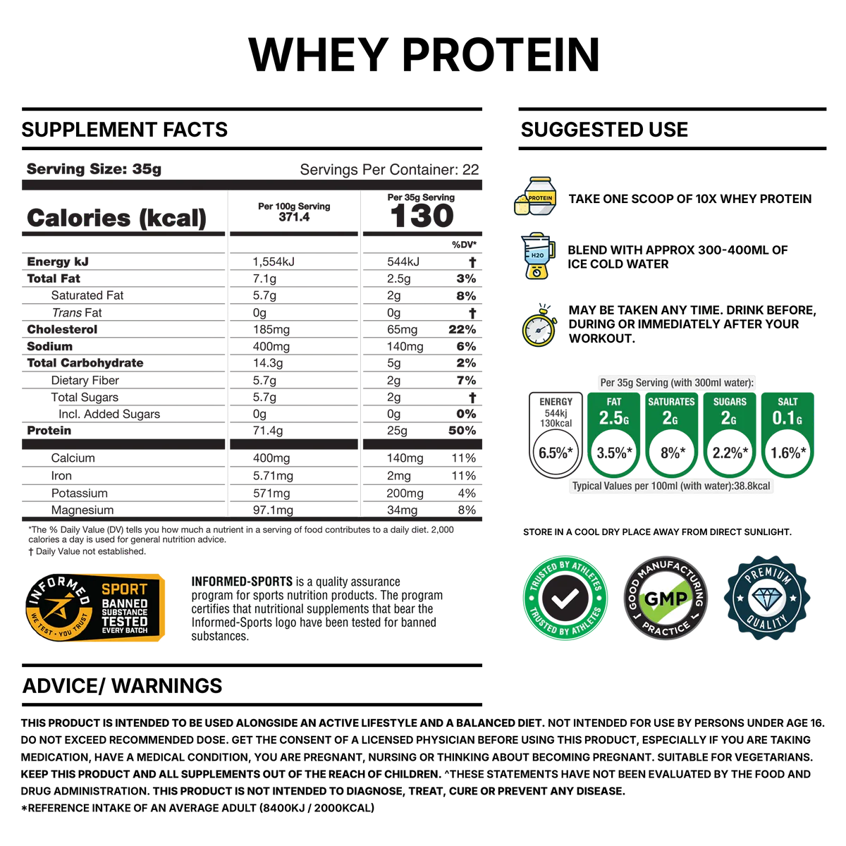 10X - Whey Protein - 770G