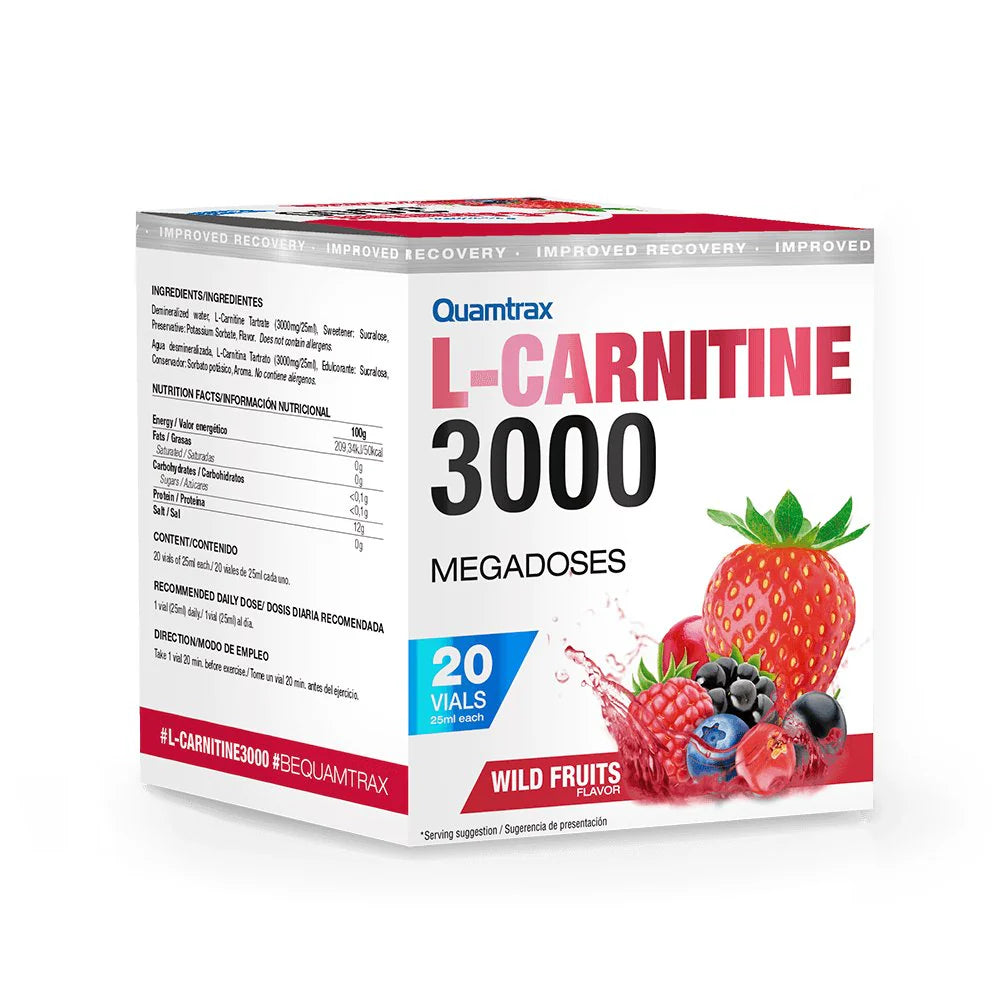 Quamtrax Nutrition - L-Carnitine 3000 shots - 20x25ml
