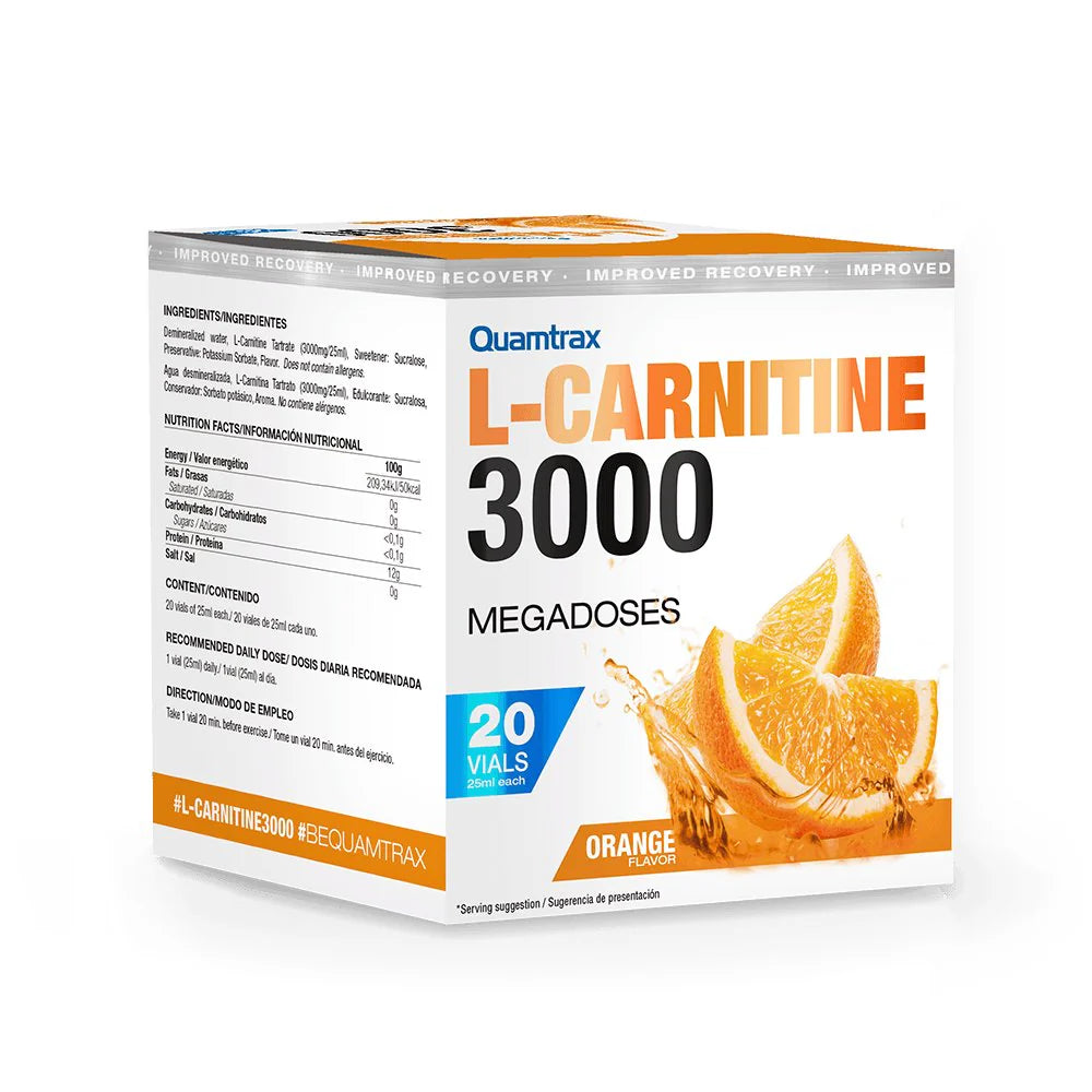 Quamtrax Nutrition - L-Carnitine 3000 shots - 20x25ml