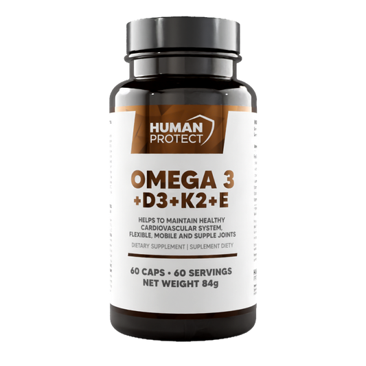 Human Protect - Omega 3 + vit D3 + K2 + E - 60 caps