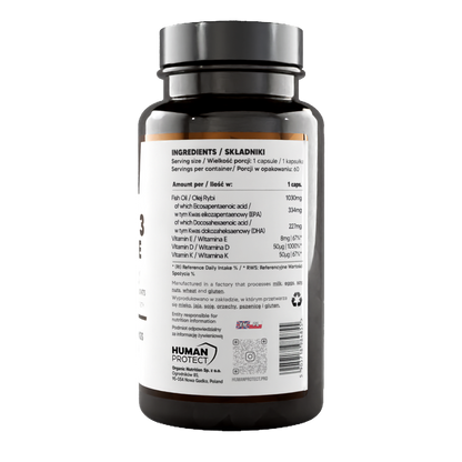 Human Protect - Omega 3 + vit D3 + K2 + E - 60 caps